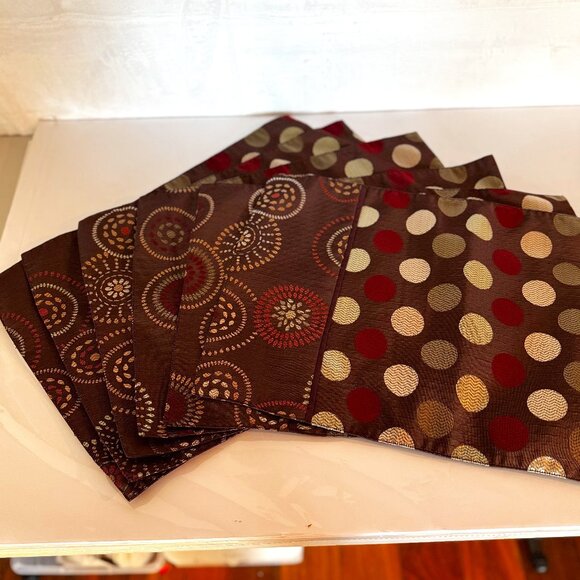 Pier 1 Imports Autumn 6 polka Dot Placements 19.5 x 13.5" - Picture 4 of 7